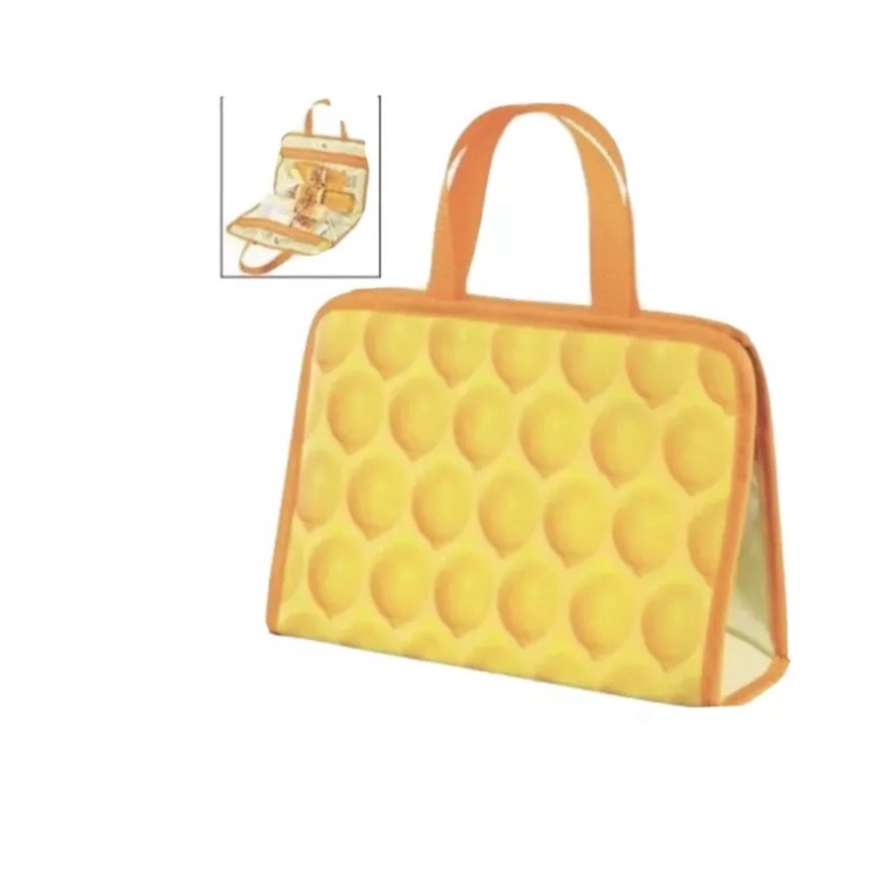 Avon Naturals Lemon Themed NEW Make Up Cosmetic Carry Travel Storage Bag